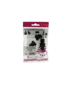 PUNTALI INTERNI ALETTATI TONDI NERI CON FELTRO Ø 22 MM. 4 PZ.
