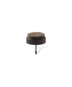 SCIVOLI IN FELTRO TONDI CON CHIODO Ø 24 MM. - MARRONE - 8 PZ.