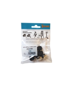 SCIVOLI IN METALLO TONDI CON GOMMA E CHIODO Ø 20 MM. - 8 PZ.