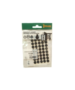 ANTISCIVOLO "MUSSIT" TONDI IN EPDM ADESIVA NERA Ø 9 MM. - SPESSORE 2,5 MM. - 45 PZ.