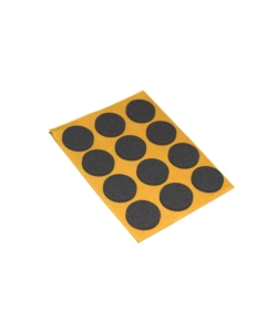 ANTISCIVOLO "MUSSIT" TONDI IN EPDM ADESIVA NERA Ø 20 MM. - SPESSORE 2,5 MM. - 12 PZ.