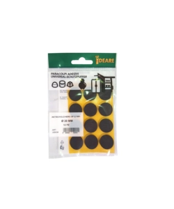 ANTISCIVOLO "MUSSIT" TONDI IN EPDM ADESIVA NERA Ø 20 MM. - SPESSORE 2,5 MM. - 12 PZ.
