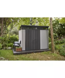CASETTA DA GIARDINO KETER "ARTISAN 7x7" IN DUOTECH COLORE GRIGIO CON PORTA BATTENTE DOPPIA 214X218X226 CM