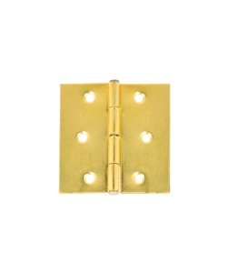 CERNIERE QUADRE CON SPINA FISSA IN FERRO OTTONATO 40 X 40 MM. 2 PZ.
