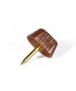 REGGIPIANI CON CHIODO IN PLASTICA MARRONE 16 PZ.