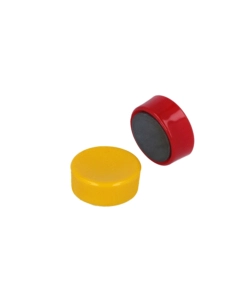 MAGNETI TONDI Ø 25 MM. CON COPERTURA IN PLASTICA COLORI ASSORTITI 3 PZ.