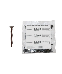 KIT VITI PER LEGNO T.P.S. BRONZATE Ø 5 - 150 PZ.