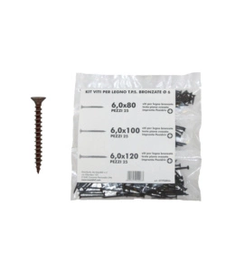 KIT VITI PER LEGNO T.P.S. BRONZATE Ø 6 - 75 PZ.