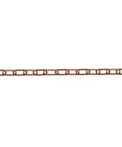 CATENA DECORATIVA PRETAGLIATA Ø 2 MM. IN ACCIAIO MARTELLATO BRUNITO 2,5 MT.