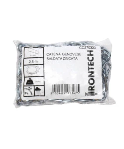 CATENA GENOVESE PRETAGLIATA Ø 3 MM. IN ACCIAIO ZINCATO 5 MT.