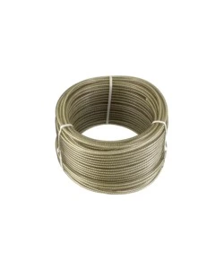 CAVO MULTIUSO Ø 3 MM. IN FERRO ZINCATO PLASTIFICATO, ANIMA IN FIBRA TESSILE 20 MT.
