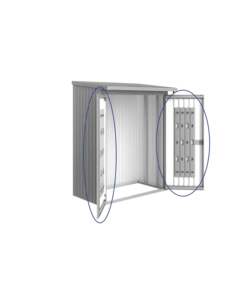 SET PORTE BIOHORT PER "WOODSTOCK 150" GRIGIO QUARZO METALLIZZATO - 38001