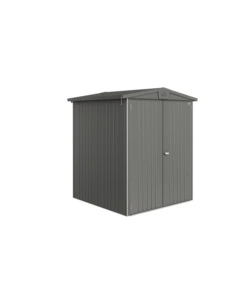 CASETTA DA GIARDINO BIOHORT "EUROPA  2" IN ACCIAIO ZINCATO COLORE GRIGIO QUARZO METALLIZZATO 172X156X196 CM