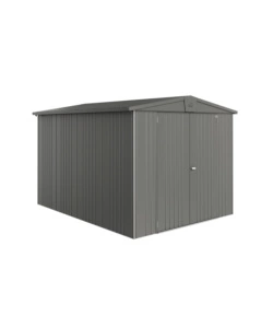 CASETTA DA GIARDINO BIOHORT "EUROPA  6" IN ACCIAIO ZINCATO COLORE GRIGIO QUARZO METALLIZZATO 244X300X203 CM