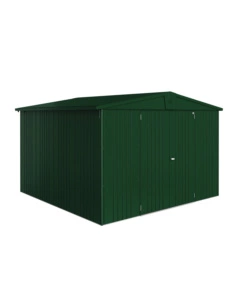 CASETTA DA GIARDINO BIOHORT "EUROPA  7" IN ACCIAIO ZINCATO COLORE VERDE SCURO 316X300X209 CM