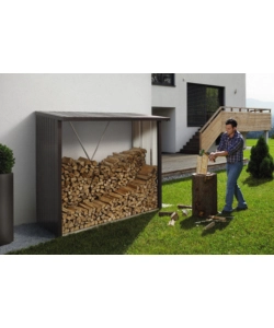 LEGNAIA BIOHORT "WOODSTOCK 230" IN ACCIAIO ZINCATO GRIGIO SCURO METALLIZZATO, 2297X102X199 CM - 37020