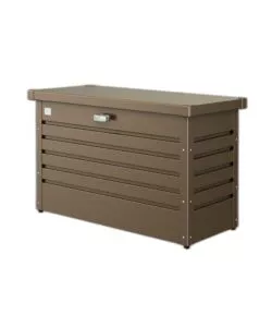 BAULE DA ESTERNO IMPERMEABILE BIOHORT "100" IN ACCIAIO ZINCATO BRONZO METALLIZZATO 195 LT 101X46X61 CM - COD. 62010
