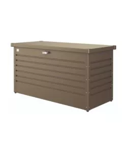 BAULE DA ESTERNO IMPERMEABILE BIOHORT "130" IN ACCIAIO ZINCATO BRONZO METALLIZZATO 460 LT 134X62X71 CM - COD. 62040