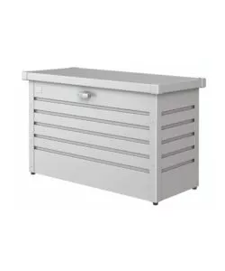 BAULE DA ESTERNO IMPERMEABILE BIOHORT "100" IN ACCIAIO ZINCATO ARGENTO METALLIZZATO 195 LT 101X46X61 CM - COD. 64010