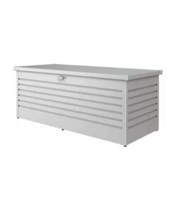 BAULE DA ESTERNO IMPERMEABILE BIOHORT "180" IN ACCIAIO ZINCATO ARGENTO METALLIZZATO 800 LT 181X79X71 CM - COD. 64030