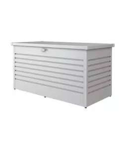 BAULE DA ESTERNO IMPERMEABILE BIOHORT "160" IN ACCIAIO ZINCATO ARGENTO METALLIZZATO 830 LT 160X79X83 CM - COD. 64060
