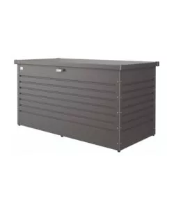 BAULE DA ESTERNO IMPERMEABILE BIOHORT "160" IN ACCIAIO ZINCATO GRIGIO SCURO METALLIZZATO 830 LT 160X79X83 CM - COD. 65060