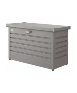 BAULE DA ESTERNO IMPERMEABILE BIOHORT "100" IN ACCIAIO ZINCATO GRIGIO QUARZO METALLIZZATO 195 LT 101X46X61 CM - COD. 68010