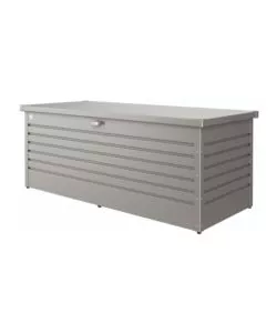 BAULE DA ESTERNO IMPERMEABILE BIOHORT "180" IN ACCIAIO ZINCATO GRIGIO QUARZO METALLIZZATO 800 LT 181X79X71 CM - COD. 68030