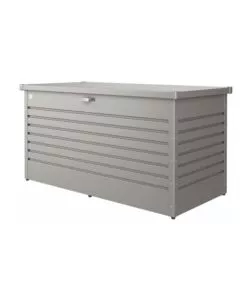 BAULE DA ESTERNO IMPERMEABILE BIOHORT "160" IN ACCIAIO ZINCATO GRIGIO QUARZO METALLIZZATO 830 LT 160X79X83 CM - COD. 68060