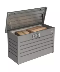 BAULE POSTALE PER PACCHI IMPERMEABILE BIOHORT "PAKET-BOX 100" IN ACCIAIO ZINCATO GRIGIO QUARZO METALLIZZATO 195 LT 101X46X61 CM - COD. 68910