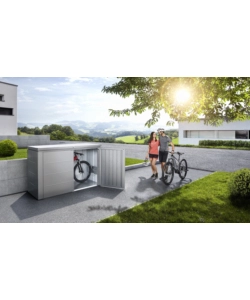 COPRIBIDONE O PORTATTREZZI BIOHORT "HIGHBOARD 200" IN ACCIAIO ZINCATO GRIGIO QUARZO METALLIZZATO - COD. 70025
