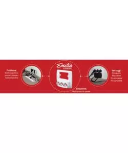 PRESA MULTIPLA DA PARETE "EMILIA SMART" CON 3 PRESE BIVALENTI SCHUKO 10/16A - NERA.