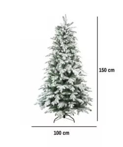 ALBERO DI NATALE ARTIFICIALE XMAS JOY "FIOCCO NEVE" VERDE EFFETTO INNEVATO 150 CM