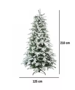 ALBERO DI NATALE ARTIFICIALE XMAS JOY "FIOCCO NEVE" VERDE EFFETTO INNEVATO 210 CM