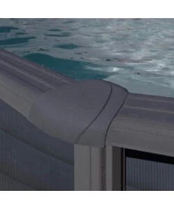 PISCINA FUORI TERRA OVALE GRE "KEA" IN ACCIAIO COLORE GRAFITE 500x300x120 - COD. KIT500GF