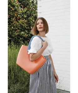 BORSA IN PLASTICA MORBIDA COLOR SALMONE - G.F.