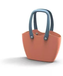 BORSA IN PLASTICA MORBIDA COLOR SALMONE - G.F.