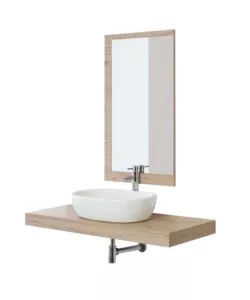 MOBILE BAGNO SOSPESO "SHELF" FINITURA ROVERE, 120X50X8 CM