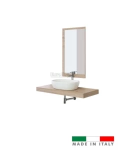 MOBILE BAGNO SOSPESO "SHELF" FINITURA ROVERE, 120X50X8 CM
