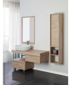 CASSETTIERA SU RUOTE "SHELF" 1 CASSETTO ROVERE, 58X48X29,5 CM