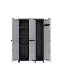 ARMADIO ALTO IN RESINA "TWIST BLACK 102A", 102X39X170 CM