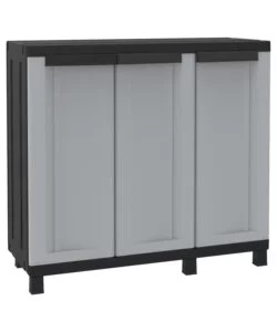 ARMADIO IN RESINA BASSO "TWIST BLACK 102B", 102X39X91,5H CM