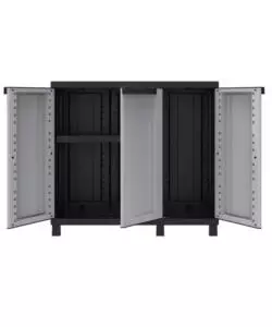 ARMADIO IN RESINA BASSO "TWIST BLACK 102B", 102X39X91,5H CM
