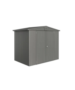 CASETTA DA GIARDINO BIOHORT "EUROPA  3" IN ACCIAIO ZINCATO COLORE GRIGIO QUARZO METALLIZZATO 244X156X203 CM