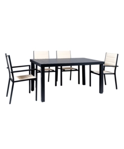 TAVOLO DA ESTERNO EUROGARDEN IN ALLUMINIO GRIGIO 152x90x75 CM