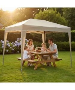 GAZEBO DA ESTERNO PIEGHEVOLE EUROGARDEN IN ACCIAIO TAUPE 2X3 M