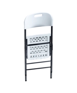 SEDIA DA CAMPEGGIO PIEGHEVOLE EUROGARDEN IN POLIETILENE BIANCO 53X46X87 CM