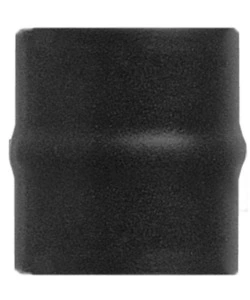 TUBO TRONCHETTO MM LEGNA NERO SMALTATO, 150 MM