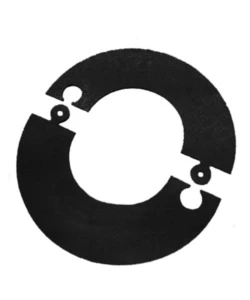 TUBO ROSONE COMPONIBILE LEGNA NERO SMALTATO, 130 MM