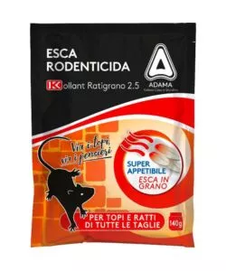 ESCA RODENTICIDA "RATINGRANO 2.5" IN GRANO, 140 GRAMMI